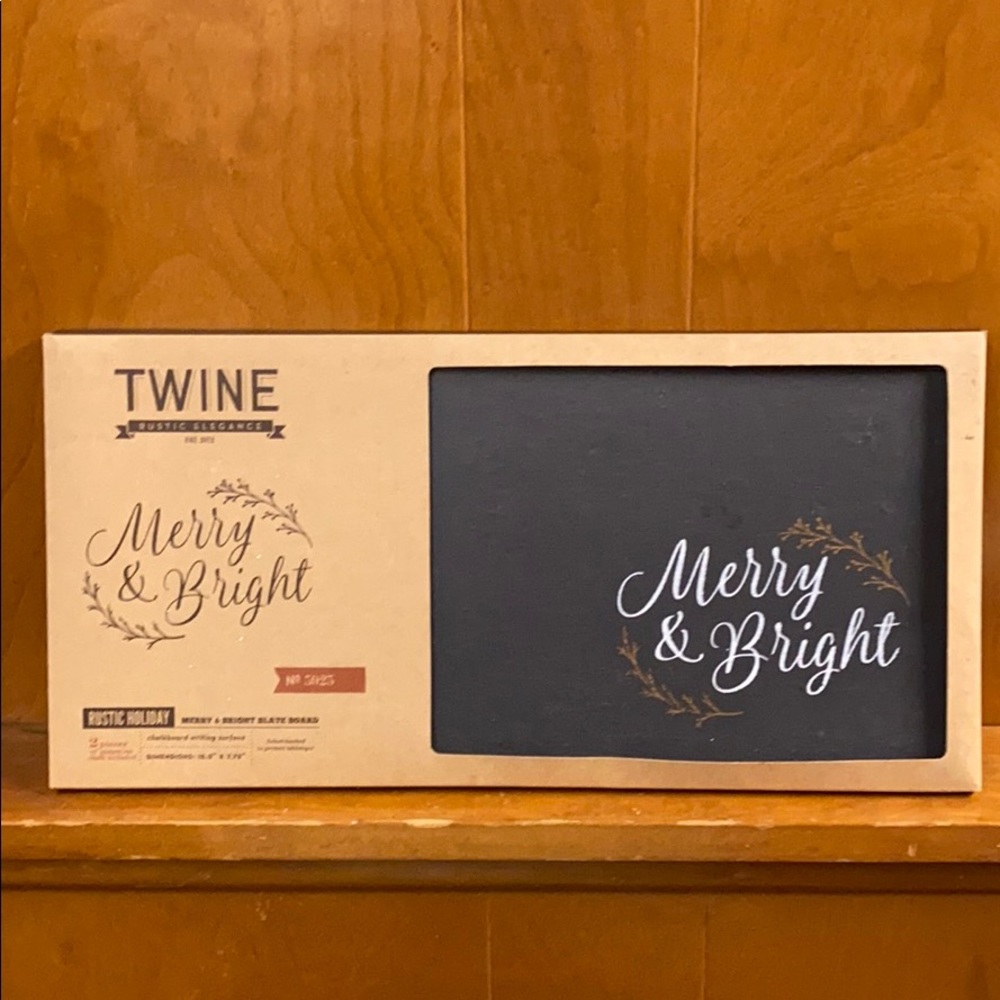 Christmas slate serving tray for cheese fruit NWT